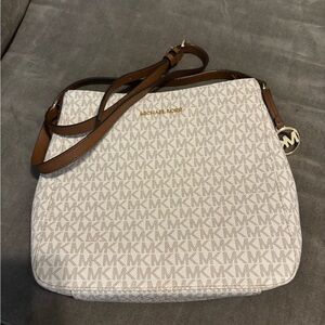Michael Kors White and Brown Women's Bag